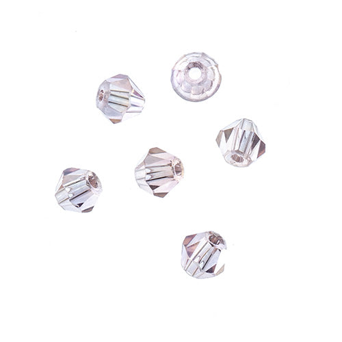 4x4 mm - Crystal Lane Bicone  · 2 Strand