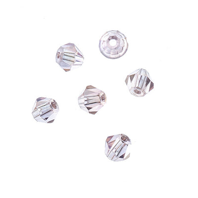 4x4 mm - Crystal Lane Bicone  · 2 Strand