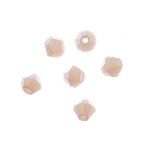 4x4 mm - Crystal Lane Bicone  · 2 Strand
