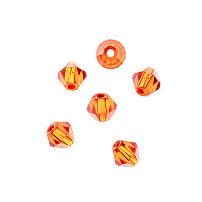 4x4 mm - Crystal Lane Bicone  · 2 Strand