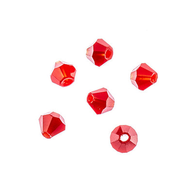 4x4 mm - Crystal Lane Bicone  · 2 Strand