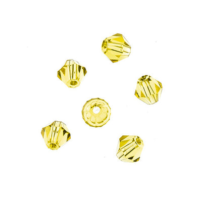 4x4 mm - Crystal Lane Bicone  · 2 Strand