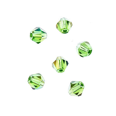 4x4 mm - Crystal Lane Bicone  · 2 Strand