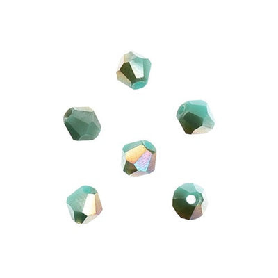 4x4 mm - Crystal Lane Bicone  · 2 Strand