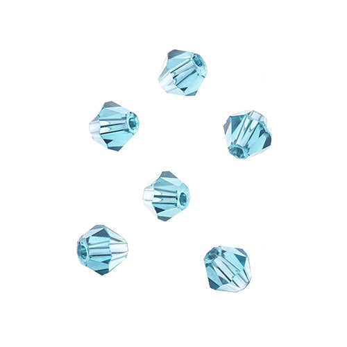 4x4 mm - Crystal Lane Bicone  · 2 Strand