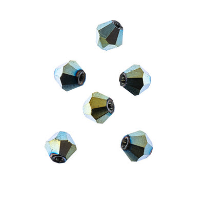 4x4 mm - Crystal Lane Bicone  · 2 Strand