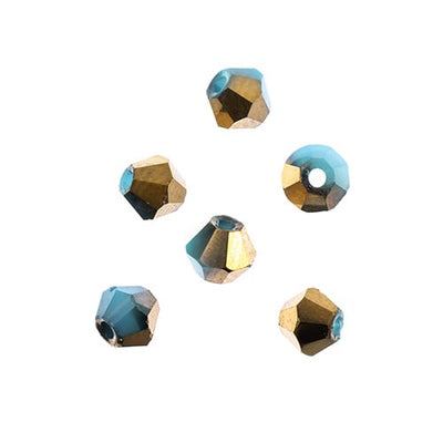 4x4 mm - Crystal Lane Bicone  · 2 Strand