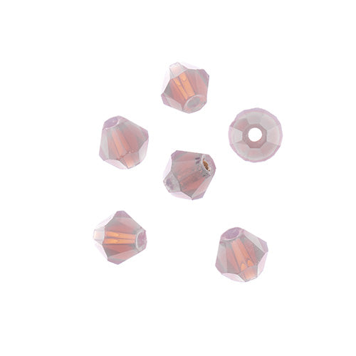 4x4 mm - Crystal Lane Bicone  · 2 Strand