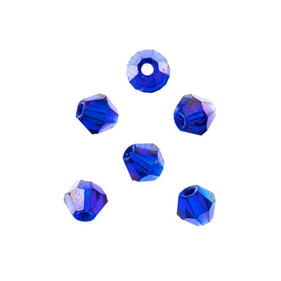 4x4 mm - Crystal Lane Bicone  · 2 Strand