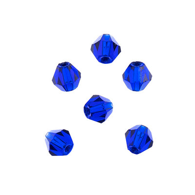 4x4 mm - Crystal Lane Bicone  · 2 Strand