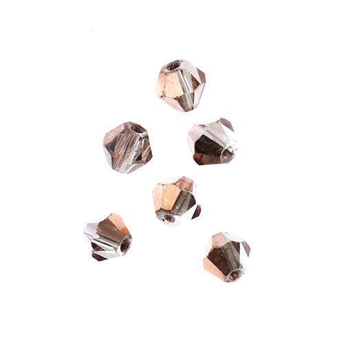 4x4 mm - Crystal Lane Bicone  · 2 Strand