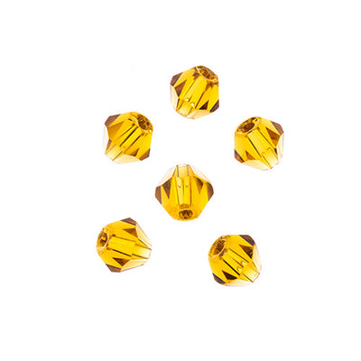 4x4 mm - Crystal Lane Bicone  · 2 Strand