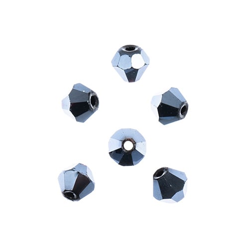 4x4 mm - Crystal Lane Bicone  · 2 Strand