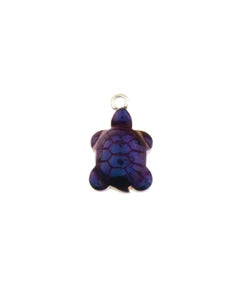 13x18mm - Small turtle pendant - hematite