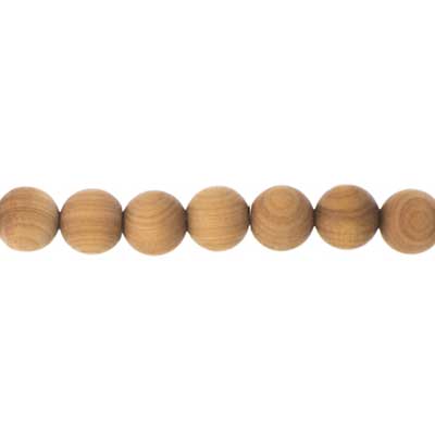6 mm- Perle ronde en bois de cèdre / Naturel