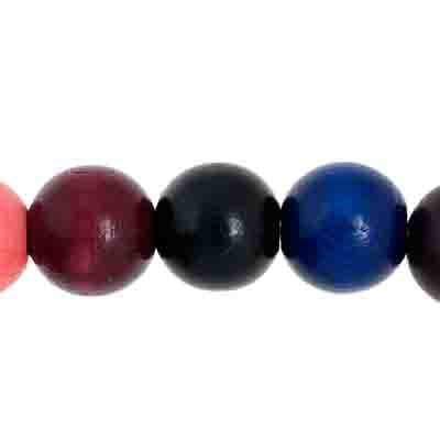 10 mm -  Perles de bois · Quantités et couleurs variées