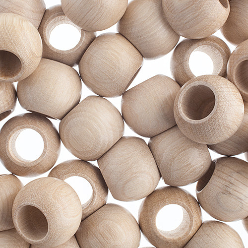 20x16mm - Wooden Beads with Large Hole / Ø=10.0mm