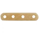 4 holes - Large Bone Spacers Natural White - 34x7x3mm 