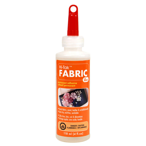 Fabric Hi-tak - Permanent Adhesive - Fabric Leather Wood (4oz)