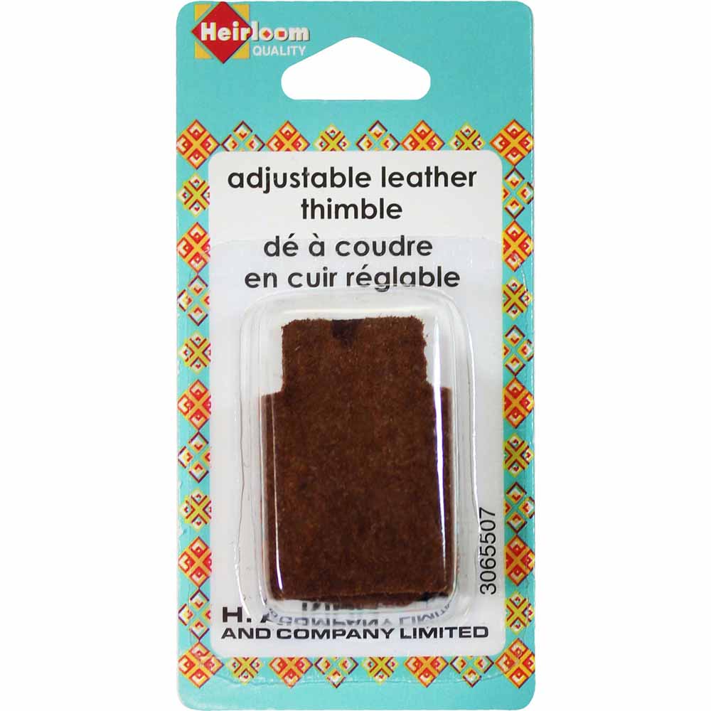 HEIRLOOM / Adjustable Leather Thimble / Metal Reinforcement