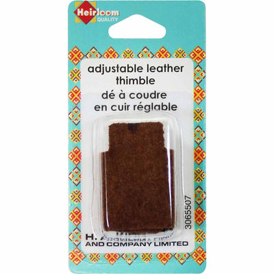 HEIRLOOM / Adjustable Leather Thimble / Metal Reinforcement