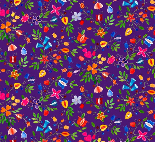 Petite fleur 32002 - Violet Tissu 100% coton designer