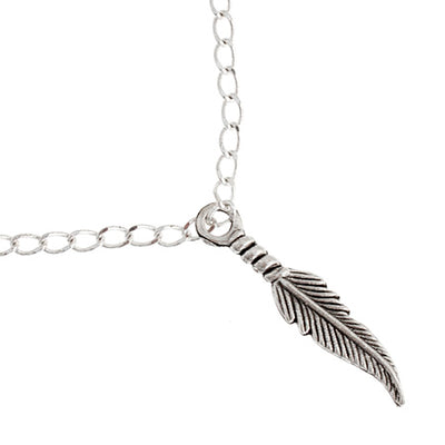 28mm - Plume Pendentif Argent Antique (10un)