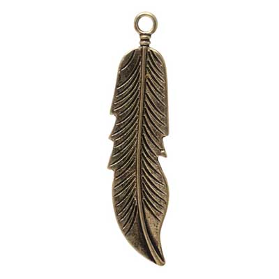 44x10mm - Pendant Feather (10pcs)