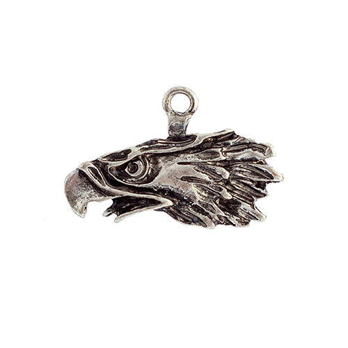 Left looking eagle head / Antique silver LF/NF