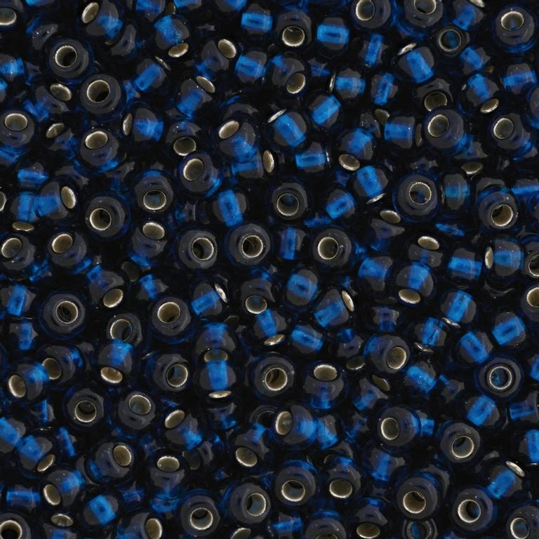 Preciosa Seedbead 10/0 - SB67100 Silverlined Midnight Blue