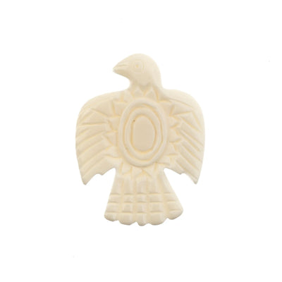 45x35mm - Bone bird open wings pendant - White (3pcs)