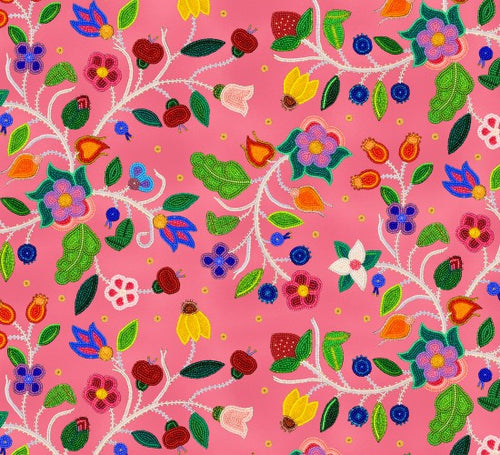 Majesté du printemps 35000 - Rose Tissu 100% coton designer