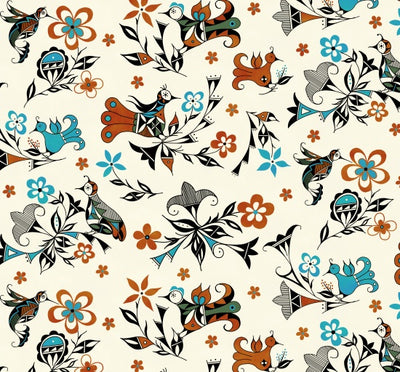 Héritage 47001 - Turquoise Tissu 100% coton designer