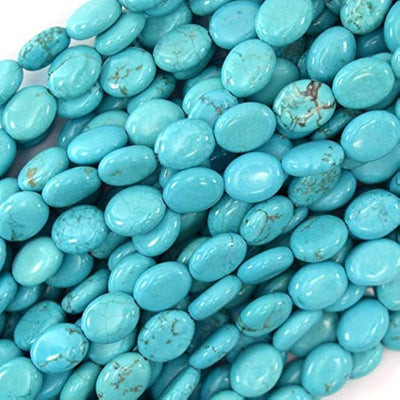 Perle semi-précieuse sur corde - Turquoise