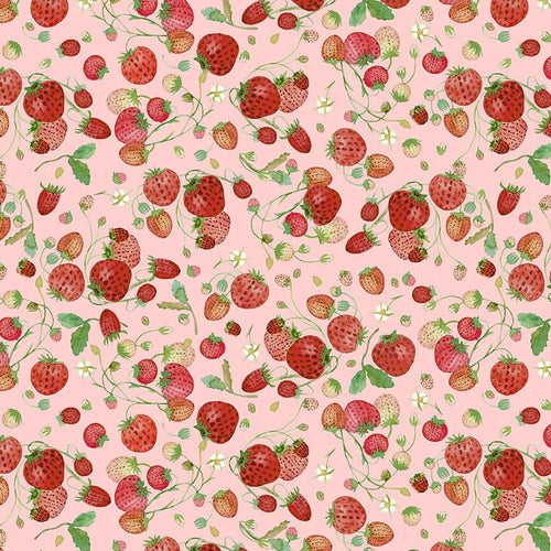 Baies sauvages 54772D6 - Rose Tissu 100% coton designer