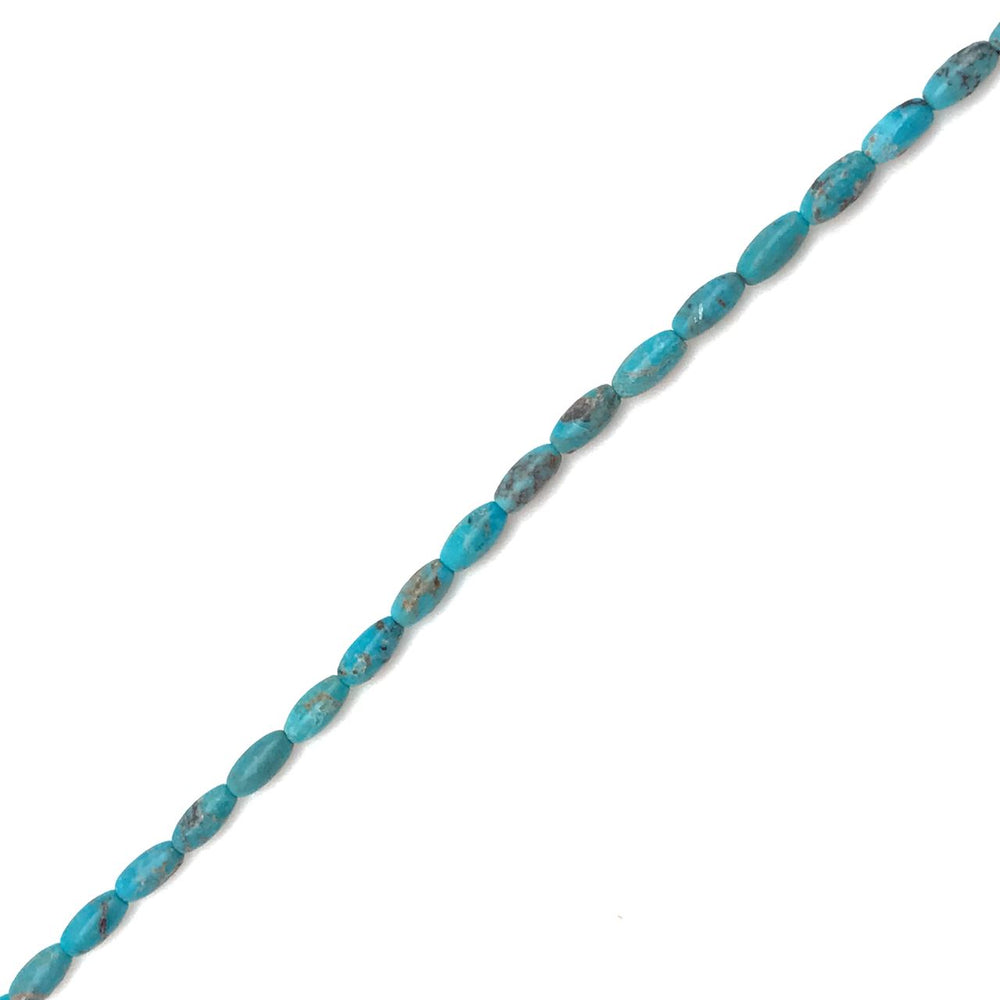 Perle semi-précieuse sur corde - Turquoise