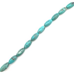 Perle semi-précieuse sur corde - Turquoise