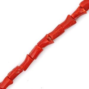 Perles semi-précieuses sur corde - Corail
