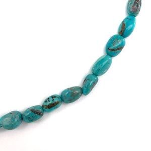 Perle semi-précieuse sur corde - Turquoise