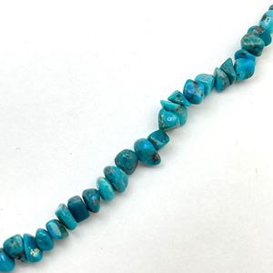 Perle semi-précieuse sur corde - Turquoise