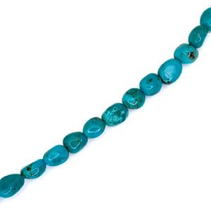 Perle semi-précieuse sur corde - Turquoise