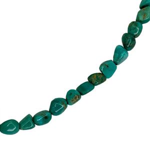 Perle semi-précieuse sur corde - Turquoise