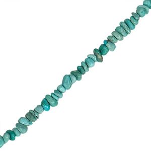 Perle semi-précieuse sur corde - Turquoise