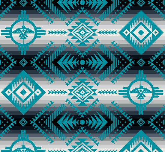 Thunderbird 647 - Teal 100% Cotton Designer