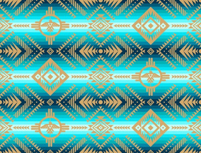 Thunderbird 647 - Turquoise 100% Cotton Designer