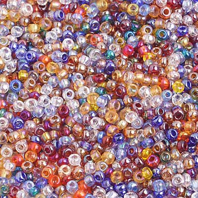 Preciosa Seedbead 10/0 - SB00095 Transparent Iris Multi