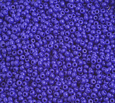 Preciosa Seedbead 10/0 - SB01049 Opaque Dark Royal Blue Strung