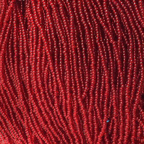 10/0 - SB01203S Rouge foncé transparent transparent · Preciosa rocaille||Preciosa Seedbead 10/0 - SB01203S Transparent Dark Red Strung