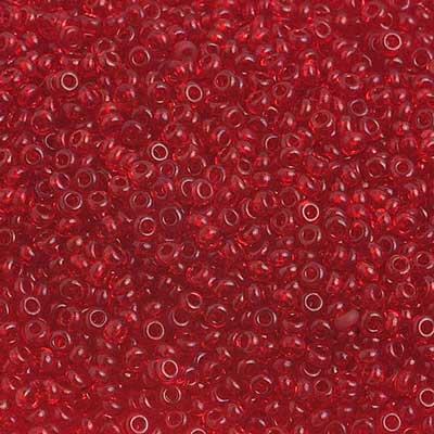 10/0 - SB01203 Rouge foncé transparent transparent · Preciosa rocaille||Preciosa Seedbead 10/0 - SB01203 Transparent Dark Red