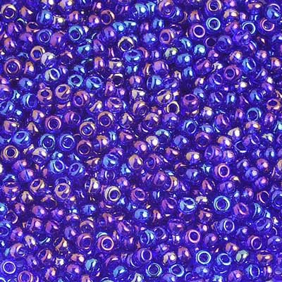 10/0 - SB01240 Marine iris transparent · Preciosa rocaille||Preciosa Seedbead 10/0 - SB01240 Transparent Iris Navy Blue